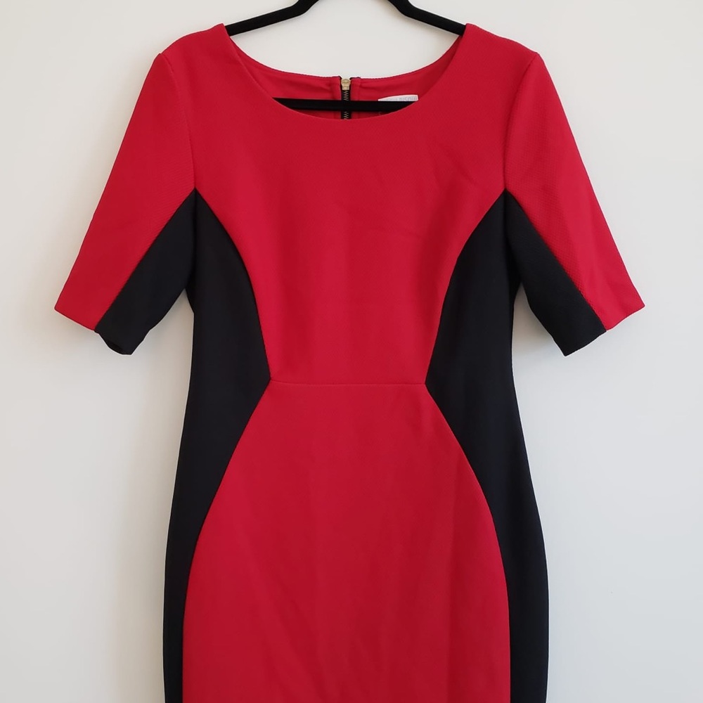 Bisou Bisou red body-con sheath dress- US 14